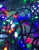 Гірлянда на 28 м., 424 LED діодів, дріт гнучкий чорний, свічення Різнокольорове (8 режимів) від 220В (світлодіодна LED на ялинку, штору, вікно, стіну) - зображення 8