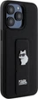 Etui Karl Lagerfeld Gripstand Saffiano Choupette Pin do Apple iPhone 13 Pro Max Black (KLHCP13XGSACHPK) - obraz 4