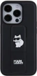 Etui Karl Lagerfeld Gripstand Saffiano Choupette Pin do Apple iPhone 15 Pro Black (KLHCP15LGSACHPK) - obraz 4