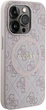 Панель Guess 4G Collection Leather Metal Logo MagSafe для Apple iPhone 15 Pro Max Pink (GUHMP15XG4GFRP) - зображення 4