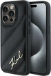 Etui Karl Lagerfeld Diagonal Quilted Script do Apple iPhone 13 Pro Max Black (KLHCP13XPQDSMGK) - obraz 1