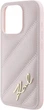 Etui Karl Lagerfeld Diagonal Quilted Script do Apple iPhone 15 Pro Pink (KLHCP15LPQDSMGP) - obraz 6