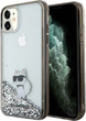 Etui Karl Lagerfeld Liquid Glitter Choupette do Apple iPhone 11 Transparent (KLHCN61LKCNSK) - obraz 1