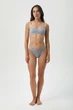Блакитний мереживний комплект з чашкою - blossom Perfect Female Бежево-блакитний S/85A (1813LS-37BR-blu) - зображення 2