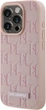 Etui plecki Karl Lagerfeld Leather Monogram Metal Logo MagSafe do Apple iPhone 15 Pro Pink (3666339253929) - obraz 2