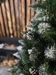 Искусственная заснеженная елка Элитная высотой 2.1 м из ПВХ роскошная пышная новогодняя елка с шишками и серебряной калиной Зеленый - изображение 6