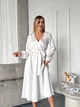 Жіноча сукня міді на запах з V-подібним вирізом Uaclothes 46-48 Білий (like36148-165701350) - зображення 2