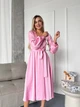Жіноча сукня міді на запах з V-подібним вирізом Uaclothes 46-48 Рожевий (like36146-165681350) - изображение 2