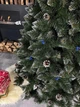 Искусственная заснеженная елка Элитная высотой 1.7 м из ПВХ, роскошная пышная новогодняя елка с шишками и синими ягодами Зеленый - изображение 2