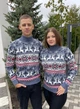 Свитер Ornament новогодний унисекс шерстяной L джинс (26584) - изображение 1
