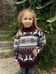 Свитер детский Ornament теплый с высоким горлом 7-8 лет 122-127 рост бордовый (26591) - изображение 2