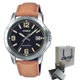 Casio MTP-V004L-1B2 мужские кварцевые часы кожаный ремешок черный циферблат - изображение 1