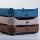 Лежак для собак и котов Happy Peppy Sofa Рогожка 90х60 см Синий - изображение 5