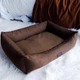 Лежак для собак та котів Happy Peppy Sofa Рогожка 45х30 см Коричневий - зображення 3