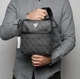 Мужская сумка-мессенджер через плечо Guess Smart Mini серый. - изображение 5