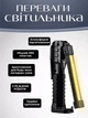 Кемпинговый фонарь складной 1 USB прожектор ручной с магнитом и крюком Черный - изображение 2