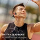 Костные беспроводные наушники Paramita DV68 Open Ear Спортивные Bluetooth наушники с костной проводимостью и влагозащитой IP67 Чёрный с зелёным - изображение 4