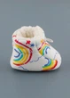 Детские теплые пинетки "Warm Paws" для малышей (длина стельки 10,5 см) (0-6 месяцев) белый с радугами (KS1013) - изображение 4