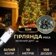 Гірлянда Роса 100 LED 10 метра артикул зелений дріт USB100L10MGW - изображение 1