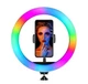 Кільцева RGB лампа 33см Black протиударна для фото та відео зйомки - зображення 1
