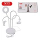 Кольцевая лампа с холдером для смартфона и микрофона XO BGD006/LS-90 Белая противоударная - изображение 3