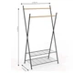 Стойка для одежды Casa Si Garment Rack Bamboo Black (CS92309W04) - изображение 5