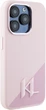 Etui plecki Karl Lagerfeld Silicone Shadow Metal Initial MagSafe do Apple iPhone 15 Pro Pink (3666339253080) - obraz 4