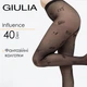 Женские колготки в сетку с принтом Giulia INFLUENCE 40 (2) 4 Black-nero, капроновые с рисунком Джулия - изображение 1