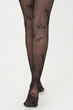 Женские колготки в сетку с принтом Giulia INFLUENCE 40 (2) 4 Black-nero, капроновые с рисунком Джулия - изображение 4