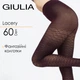 Женские капроновые колготки Giulia LACERY 60 (1) 2 Violet-vintage grape с узором цветные плотные колготки с рисунком - изображение 1