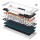 Бездротова механічна клавіатура GamePro Asgard Valhalla (MK160W Pro) 75% QLAB orange switches - зображення 2
