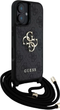 Панель Guess 4G Big Logo Cord Stap Crossbody для Apple iPhone 16 Black (3666339434267) - зображення 3