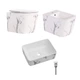 Комплект Qtap Tern Marble 3 в 1: унитаз подвесной Ultra Quiet + биде подвесное + раковина накладная QTTERMR49164 - изображение 1