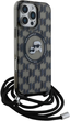 Панель Karl Lagerfeld IML Crossbody Monogram Karl & Choupette Head MagSafe для Apple iPhone 16 Pro Max Black (KLHMP16XHCKCKLCK) - зображення 3