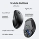 Бездротова USB-миша UGREEN Wireless Mouse Ergonomic Bluetooth 5.0 Black (MU101) - зображення 8