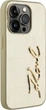 Etui plecki Karl Lagerfeld Wrinkled Metal Signature do Apple iPhone 15 Pro Golden (3666339255466) - obraz 4