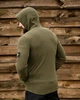 Чоловіча демісезонна кофта на флісі Stone Island 3XL олива (94725) - зображення 2