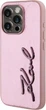 Etui plecki Karl Lagerfeld Wrinkled Metal Signature do Apple iPhone 15 Pro Pink (3666339255602) - obraz 2
