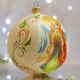 Ялинкова іграшка новорічна куля Santa Shop Різдвяний янгол Молочний 10 см (4820001112511) - зображення 2
