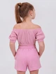 Детские муслиновые шорты на резинке для девочки Smil 112444 128 см Розовый/Пудровый (4824039336956) - изображение 2