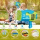 Автоматический пистолет для мыльных пузырей Bubble Rocket голубой с аккумулятором 73 отверстия для детей игрушка для праздника (578560) - изображение 3