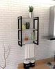Настенная кухонная полка в стиле лофт EcoLoft Риали DSP-1298-2 Дуб Кортона - изображение 1