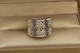 Кільце Xuping Jewelry широка сіточка з грецьким орнаментом р 17 сріблясте - зображення 1