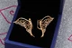 Серьги Xuping Jewelry Большие крылья бабочки 3,8 см золотистые - изображение 1