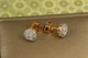 Серьги гвоздики Xuping Jewelry блестящий букет с родием 9 мм золотистые - изображение 2