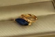 Серьги каффы Xuping Jewelry Синий маркиз на ушной хрящ 1,7 см золотистые - изображение 2