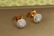 Серьги гвоздики Xuping Jewelry Гиза с родием 8 мм золотистые - изображение 1