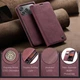 Чехол книжка Caseme с магнитом для iPhone 17 Pro бордовый бумажник - изображение 3