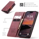 Чехол книжка Caseme с магнитом для iPhone 17 Pro бордовый бумажник - изображение 6