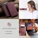 Чехол книжка Caseme с магнитом для iPhone 17 Pro бордовый бумажник - изображение 7